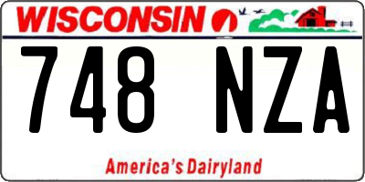 WI license plate 748NZA
