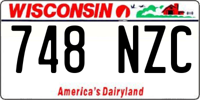 WI license plate 748NZC