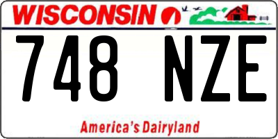 WI license plate 748NZE