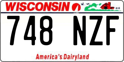 WI license plate 748NZF