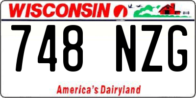 WI license plate 748NZG
