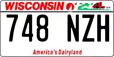 WI license plate 748NZH