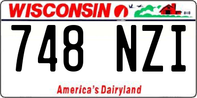 WI license plate 748NZI