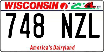 WI license plate 748NZL