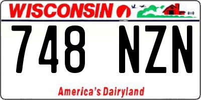 WI license plate 748NZN