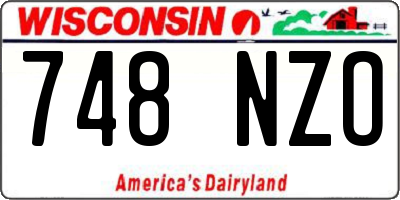 WI license plate 748NZO