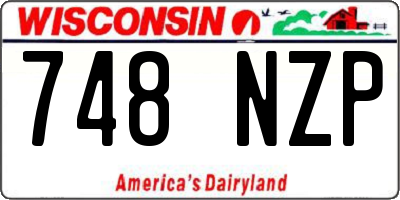 WI license plate 748NZP