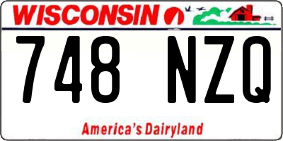WI license plate 748NZQ