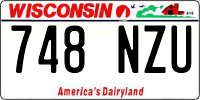 WI license plate 748NZU