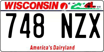 WI license plate 748NZX