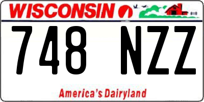 WI license plate 748NZZ