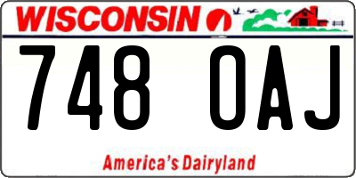 WI license plate 748OAJ