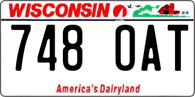 WI license plate 748OAT