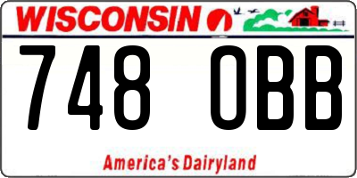 WI license plate 748OBB
