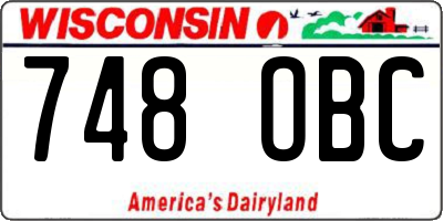 WI license plate 748OBC
