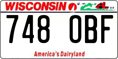 WI license plate 748OBF