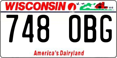 WI license plate 748OBG