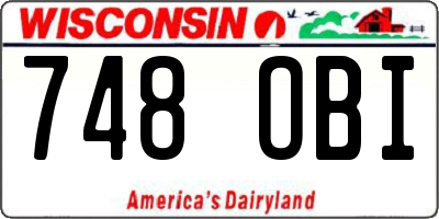 WI license plate 748OBI