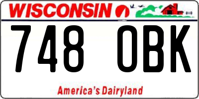 WI license plate 748OBK
