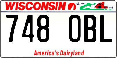 WI license plate 748OBL