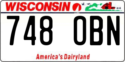 WI license plate 748OBN