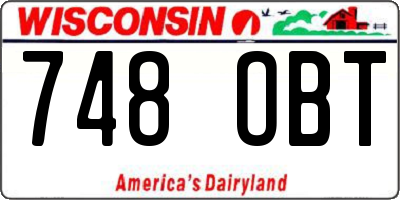 WI license plate 748OBT