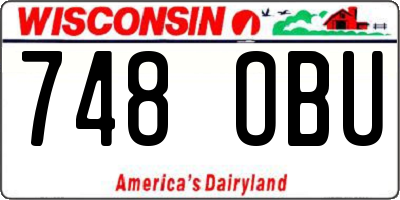 WI license plate 748OBU