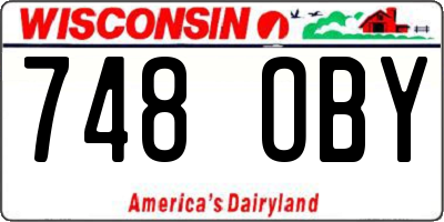 WI license plate 748OBY