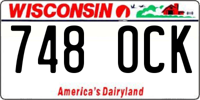 WI license plate 748OCK