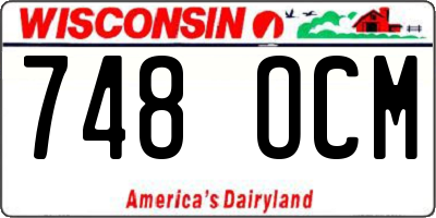 WI license plate 748OCM