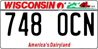 WI license plate 748OCN