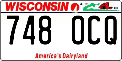 WI license plate 748OCQ