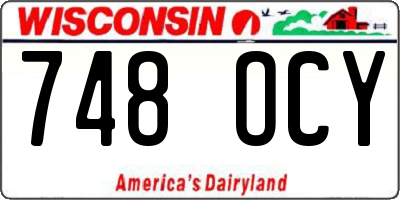 WI license plate 748OCY
