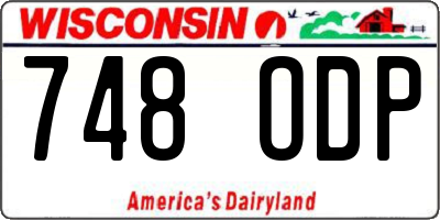 WI license plate 748ODP