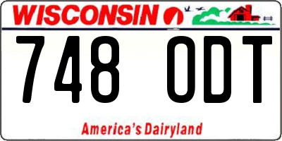 WI license plate 748ODT