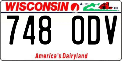 WI license plate 748ODV