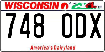 WI license plate 748ODX
