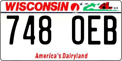 WI license plate 748OEB