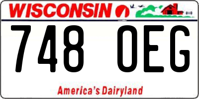 WI license plate 748OEG