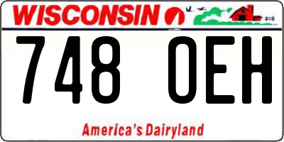WI license plate 748OEH
