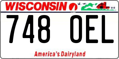 WI license plate 748OEL