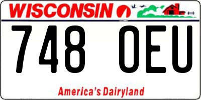 WI license plate 748OEU