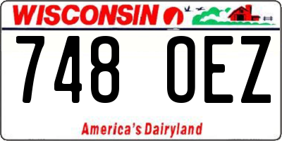 WI license plate 748OEZ