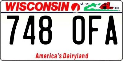 WI license plate 748OFA