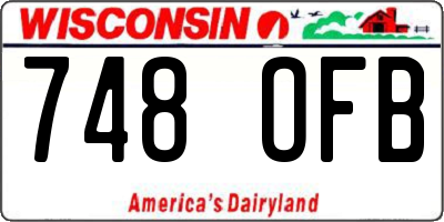 WI license plate 748OFB