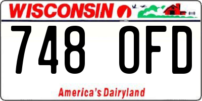 WI license plate 748OFD