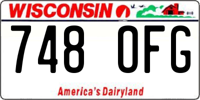 WI license plate 748OFG