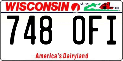 WI license plate 748OFI