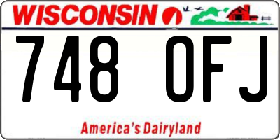 WI license plate 748OFJ
