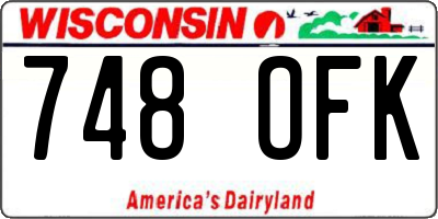 WI license plate 748OFK